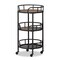 Baxton Studio Bristol Rustic Industrial Style Metal and Wood Mobile Serving Cart 137-7508 - alternate 1